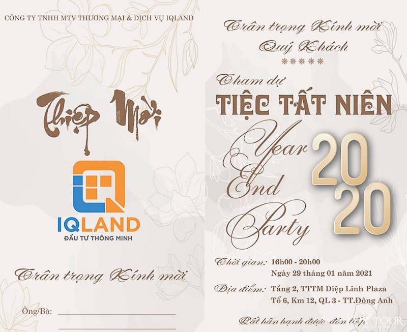 Thiệp mời Year End Party - Luxtour 10